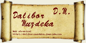 Dalibor Muždeka vizit kartica